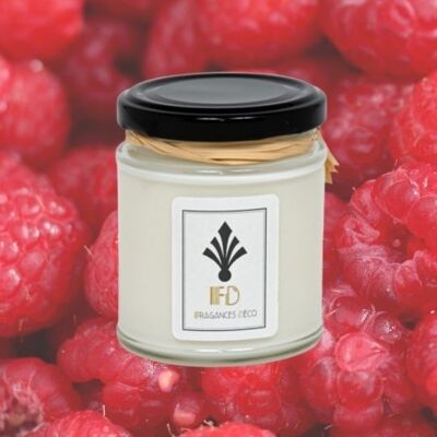 Raspberry scented candle
