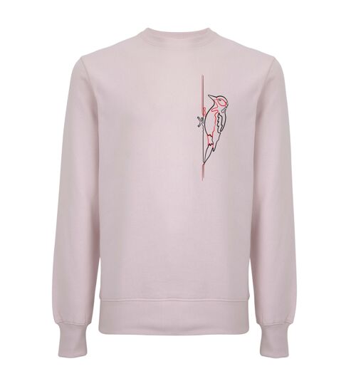 Sweater Specht Organisch Katoen Unisex - 3 kleuren - Roze