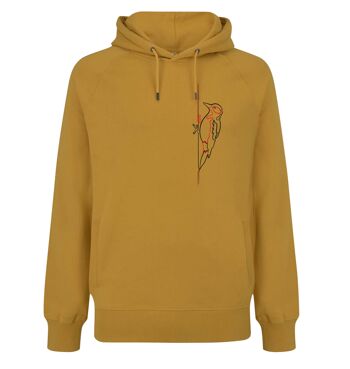 Sweat à capuche Specht Organisch Katoen Unisex - 2 kleuren - Mango Geel 1