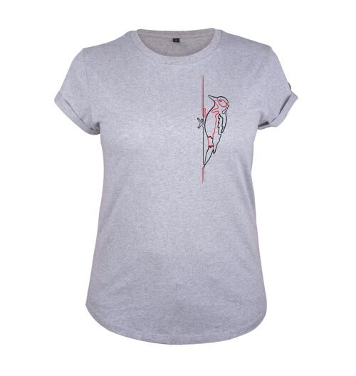 Shirt Specht Organisch Katoen Dames - 3 kleuren - Melange Grijs
