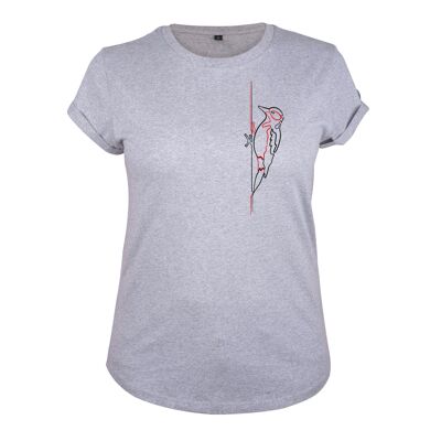 Shirt Specht Organisch Katoen Dames - 3 kleuren - Melange Grijs