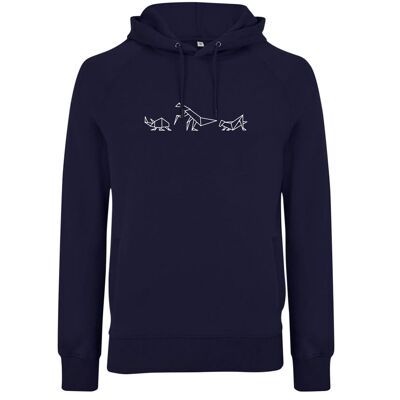 Hoodie Insects Organisch Katoen Unisex - 7 kleuren - Marine Blauw