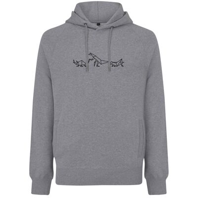 Hoodie Insects Organisch Katoen Unisex - 7 kleuren - Melange Grijs