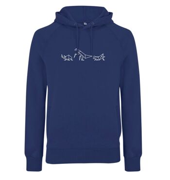 Sweat à capuche Insects Organisch Katoen Unisex - 7 kleuren - Denim Blauw 1