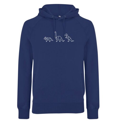 Hoodie Dino Organisch Katoen Unisex - 7 kleuren - Denim Blauw