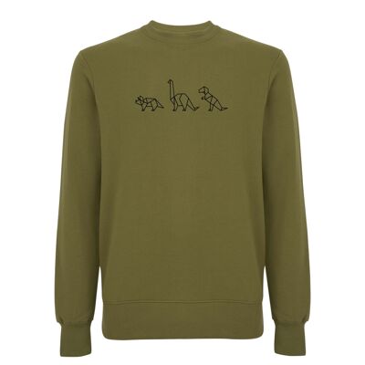 Maglione Dino Organisch Katoen Unisex - 6 kleuren - Khaki Groen