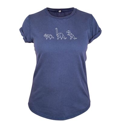 Shirt Dino Organisch Katoen Dames - 8 kleuren - Stone Wash Blauw