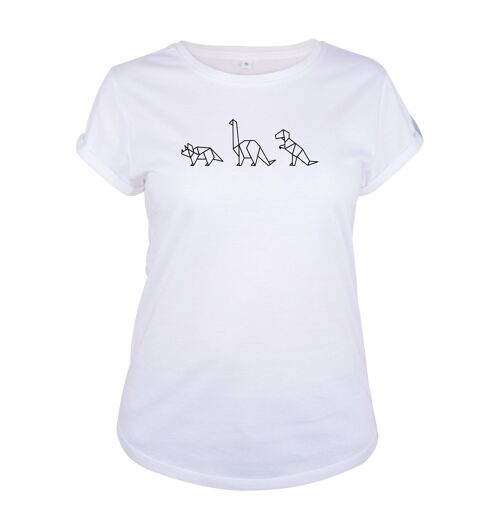 Shirt Dino Organisch Katoen Dames - 8 kleuren - Wit