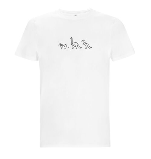 Shirt Dino Organisch Katoen Heren - 9 kleuren - Wit