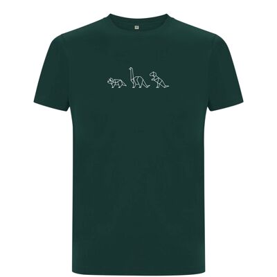 Shirt Dino Organisch Katoen Heren - 9 kleuren - Donker Groen