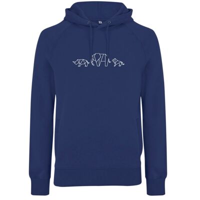 Hoodie Safari Organisch Katoen Unisex - 7 kleuren - Denim Blauw