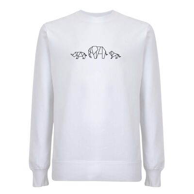 Pull Safari Organisch Katoen Unisex - 6 kleuren - Blanc