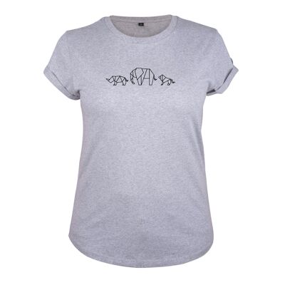 Shirt Safari Organisch Katoen Dames - 8 kleuren - Melange Grijs