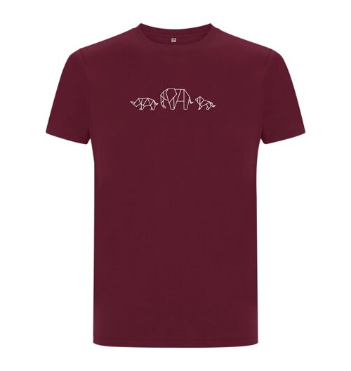 Shirt Safari Organisch Katoen Heren - 9 kleuren - Bordeaux Rood
