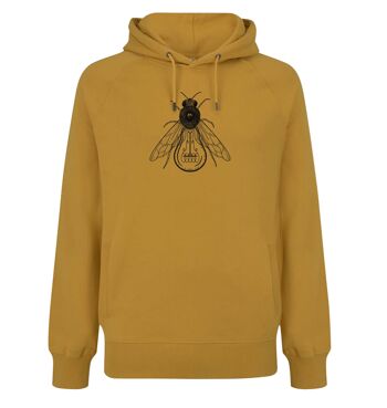 Sweat à capuche Bij Organisch Katoen Unisex - 3 kleuren - Mango Geel 1