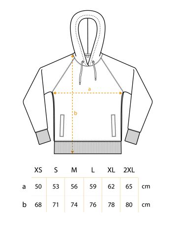 Sweat à capuche Bij Organisch Katoen Unisex - 3 kleuren - Mango Geel 2