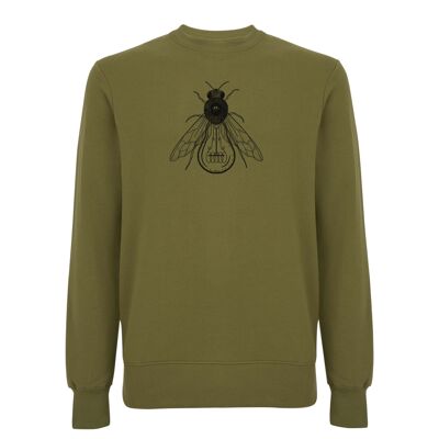 Sweater Bij Organisch Katoen Unisex - 4 kleuren - Khaki Groen