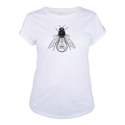 Shirt Bij Organisch Katoen Damen - 5 Farben - Wit
