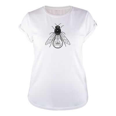 Shirt Bij Organisch Katoen Dames - 5 kleuren - Stone Wash Wit