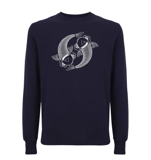 Sweater Koi Organisch Katoen Unisex - 6 kleuren - Marine Blauw