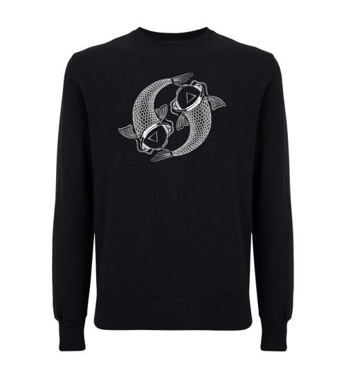 Sweater Koi Organisch Katoen Unisex - 6 kleuren - Zwart