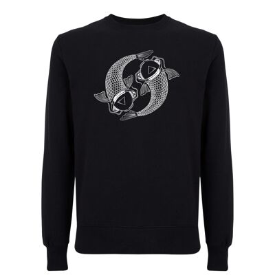 Sweater Koi Organisch Katoen Unisex - 6 kleuren - Zwart