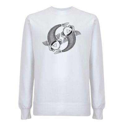 Sweater Koi Organisch Katoen Unisex - 6 kleuren - Wit