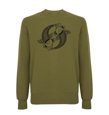 Pull Koi Organisch Katoen Unisex - 6 kleuren - Kaki Vert 1