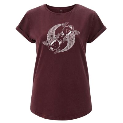 Chemise Koi Organisch Katoen Dames - 8 kleuren - Stone Wash Bordeaux Rood