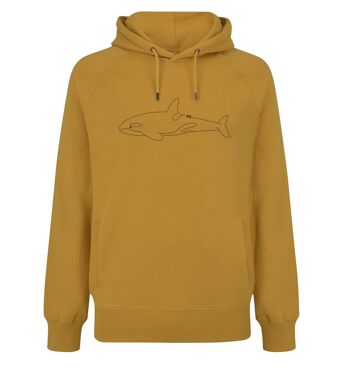 Sweat à capuche Orka Organisch Katoen Unisex - 7 kleuren - Mango Geel 1