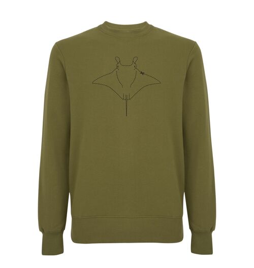 Sweater Manta Organisch Katoen Unisex - 4 kleuren - Khaki Groen