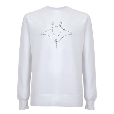 Sweater Manta Organisch Katoen Unisex - 4 kleuren - Wit