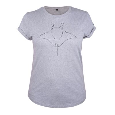 Shirt Manta Organisch Katoen Dames - 3 kleuren - Melange Grijs