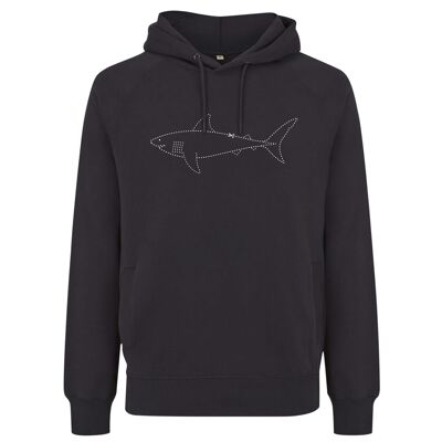 Hoodie Haai Organisch Katoen Unisex - 7 kleuren - Antraciet