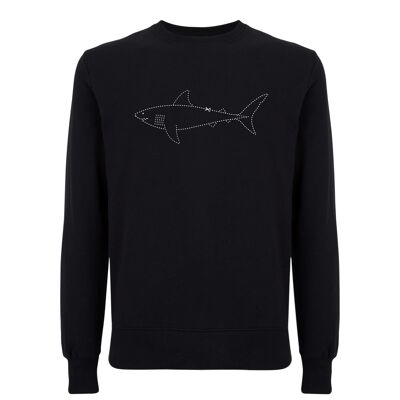 Sweater Haai Organisch Katoen Unisex - 6 kleuren - Zwart