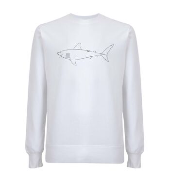 Pull Haai Organisch Katoen Unisex - 6 kleuren - Blanc 1