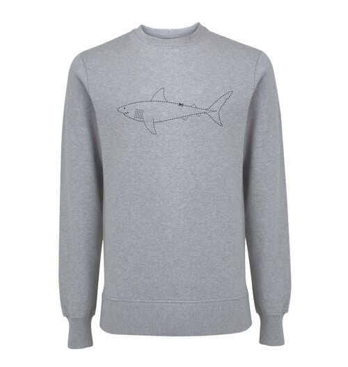 Sweater Haai Organisch Katoen Unisex - 6 kleuren - Melange Grijs
