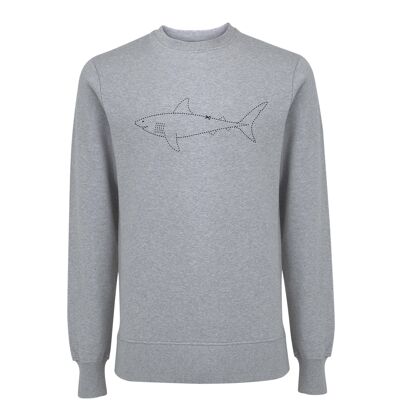 Sweater Haai Organisch Katoen Unisex - 6 kleuren - Melange Grijs