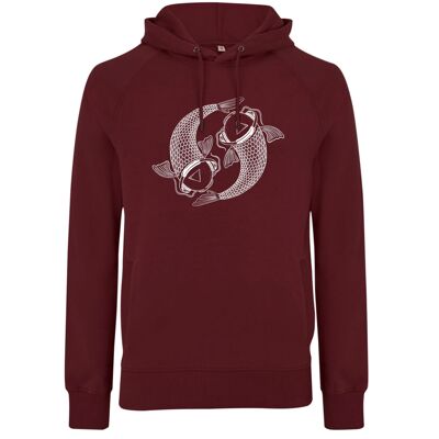 Sudadera Koi Organisch Katoen Unisex - 7 colores - Bordeaux Rood