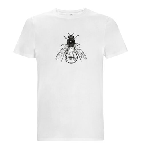 Shirt Bij Organisch Katoen Heren - 4 kleuren - Wit