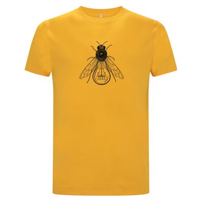 Shirt Bij Organisch Katoen Heren - 4 kleuren - Mango Geel
