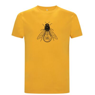 Shirt Bij Organisch Katoen Heren - 4 kleuren - Mango Geel