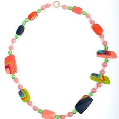 LE SENTIER DU LITORAL ROSE NECKLACE - HANDMADE IN ITALY WITH LOVE | Emanuela Salatino