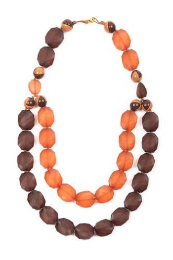 COLLIER DE PERLES - DOUBLE CHOCOLAT- | Emanuela Salatino