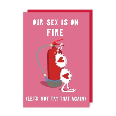 Sex on Fire Love Card Pack of 6 (Valentinstag, Jubiläum)