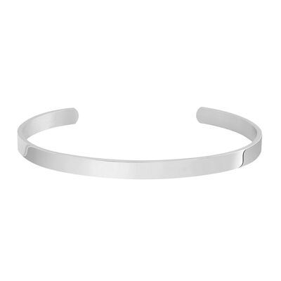 Silver bangle bracelet - Stainless steel