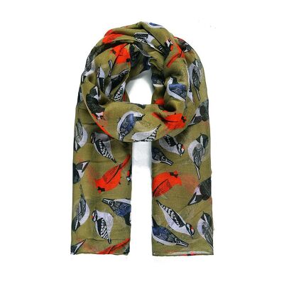 In love with nature - printed bird scarf