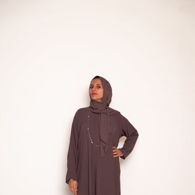 Modest Trends London Crepe Fabric Pocket Abaya Mauve