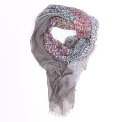 Colour boxes scarf Grey