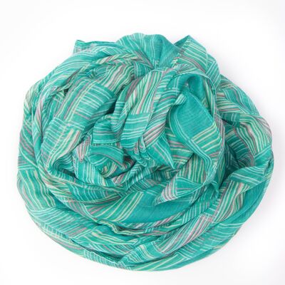 Jade stripe scarf Green